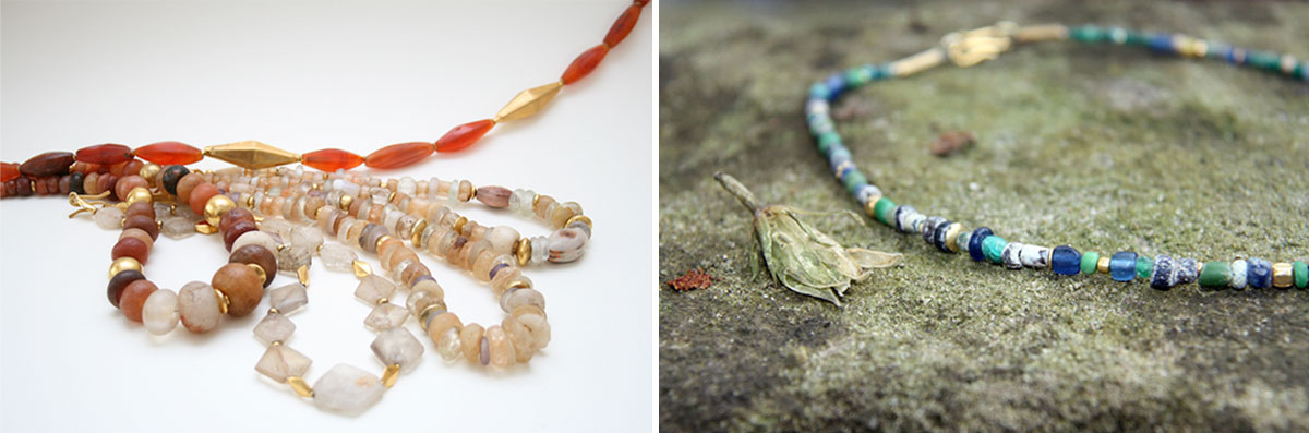 Schmuckunikate aus alten Handelsperlen. Schmuck, der Geschichten erzählt.
