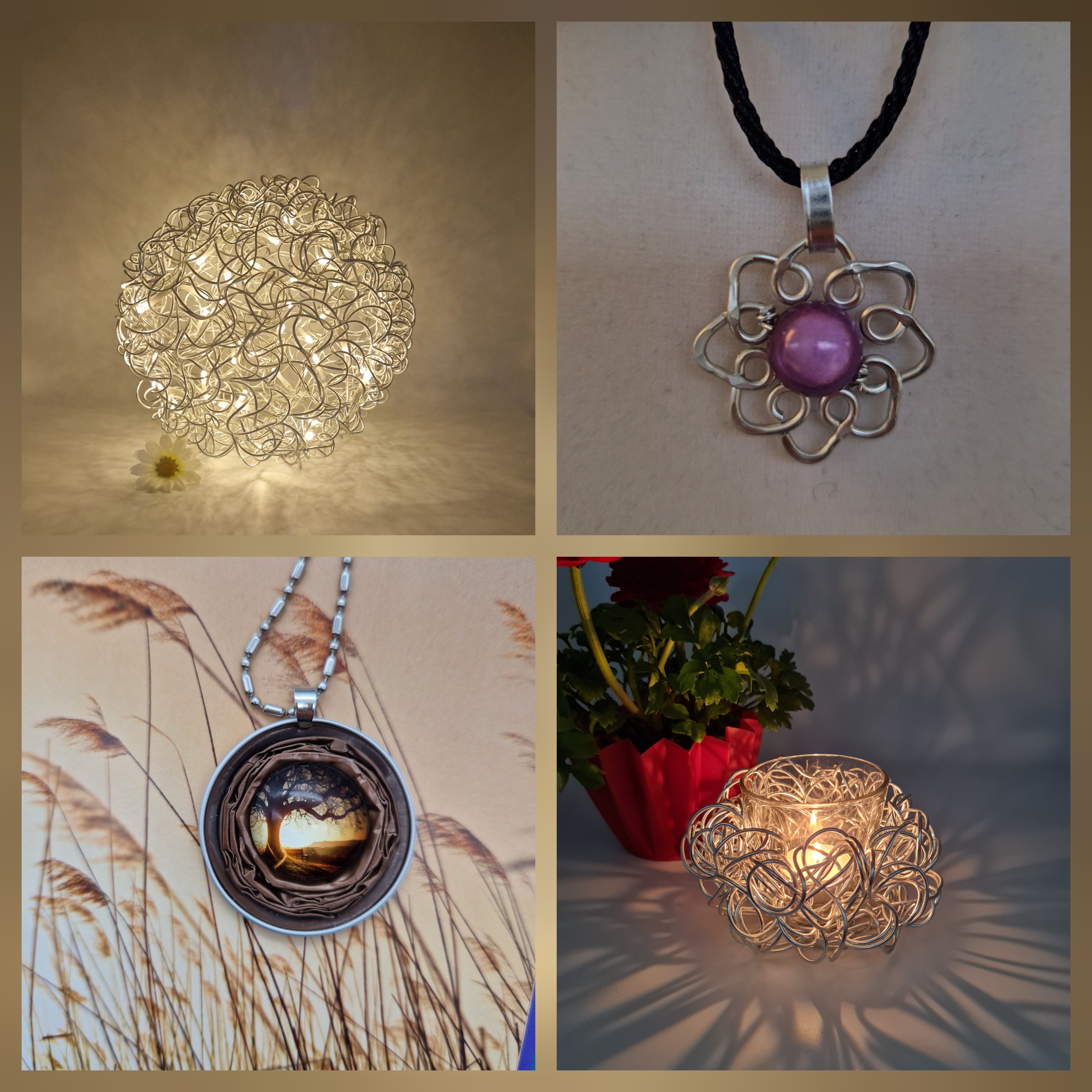Schmuck und Deko aus Kaffeekapseln und Aludraht